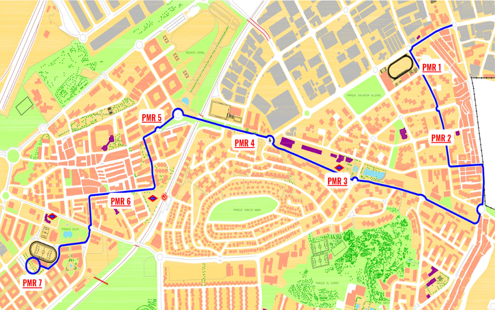 Recorrido cabalgata REYES MAGOS 5 enero 2024