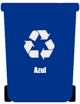 CUBO DE BASURA AZUL