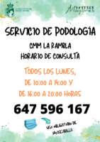 CARTEL RAMBLA SERVICIO DE PODOLOGÍA