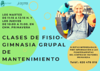 CLASES DE FISIO-GIMNASIA GRUPAL DE MANTENIMIENTO