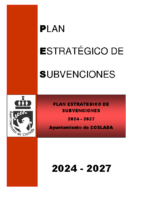 PLAN ESTRATÉGICO DE SUBVENCIONES 2024-2027