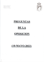 Preguntas de la Oposición (mayo-2022) – Respuestas