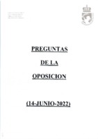 Preguntas de la Oposición (junio-2022) – Respuestas