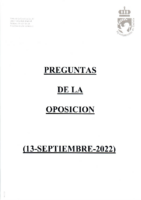 Preguntas de la Oposición (septiembre-2022) – Respuestas