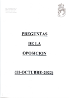 Preguntas de la Oposición (octubre-2022) – Respuestas