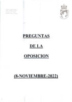 Preguntas de la Oposición (noviembre-2022) – Respuestas