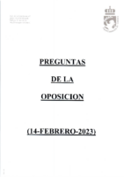 Preguntas de la Oposición (febrero-2023) – Respuestas