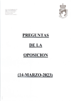 Preguntas de la Oposición (marzo-2023) – Respuestas