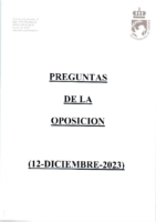 Preguntas de la Oposición (diciembre-2023) – Respuestas